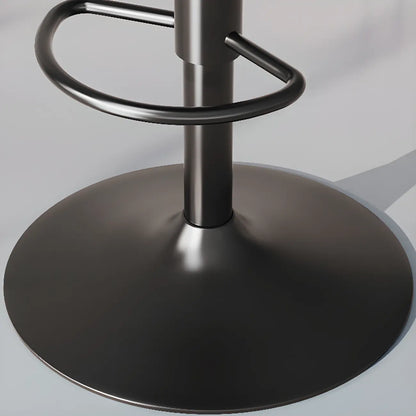 Tabouret de bar pivotant en cuir moderne, hauteur réglable
