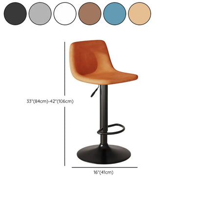 Tabouret de bar pivotant en cuir moderne, hauteur réglable