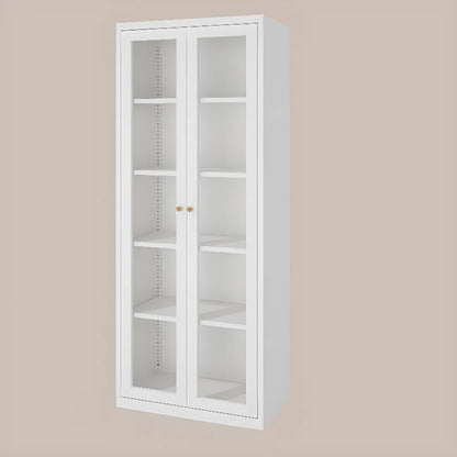 Vitrine minimaliste en bois et porte vitrée réglable