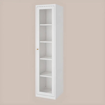 Vitrine minimaliste en bois et porte vitrée réglable