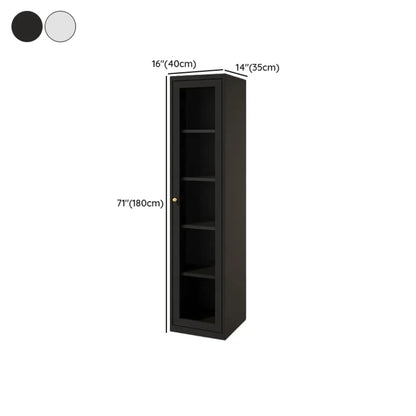 Vitrine minimaliste en bois et porte vitrée réglable