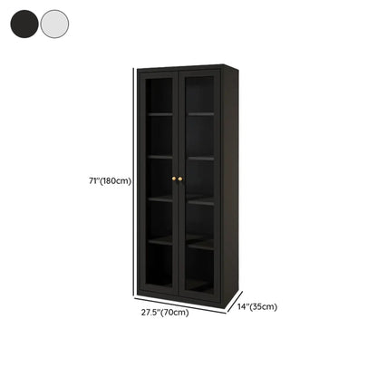 Vitrine minimaliste en bois et porte vitrée réglable