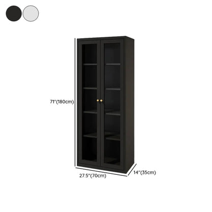 Vitrine minimaliste en bois et porte vitrée réglable
