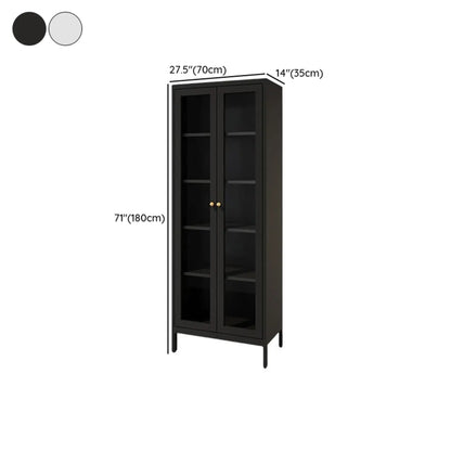 Vitrine minimaliste en bois et porte vitrée réglable