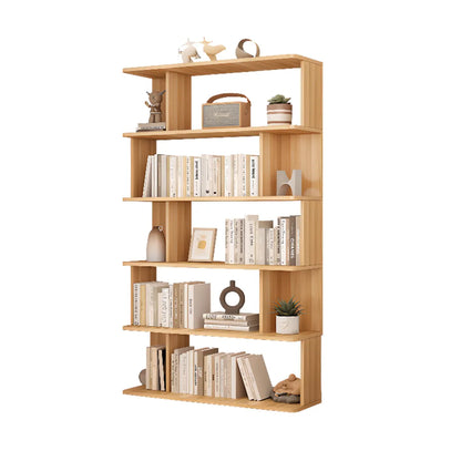 Bibliothèque verticale en noyer massif, style milieu du siècle, à dos ouvert