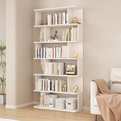 Bibliothèque verticale en noyer massif, style milieu du siècle, à dos ouvert