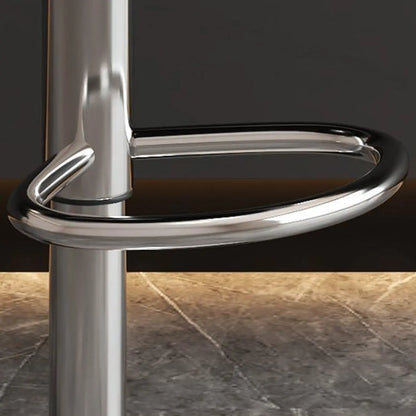 Tabouret de bar pivotant capitonné à losanges, réglable, en cuir PU noir et rouge