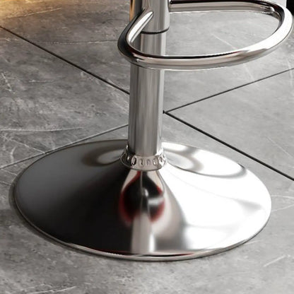 Tabouret de bar pivotant capitonné à losanges, réglable, en cuir PU noir et rouge