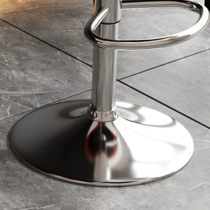 Tabouret de bar pivotant capitonné à losanges, réglable, en cuir PU noir et rouge