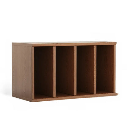 Bibliothèque ouverte horizontale en bois de cerisier pour salon