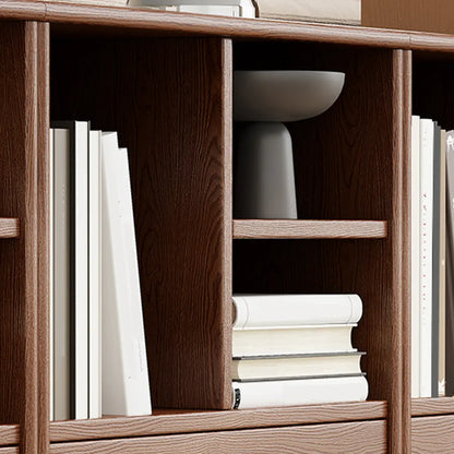 Bibliothèque ouverte horizontale en bois de cerisier pour salon