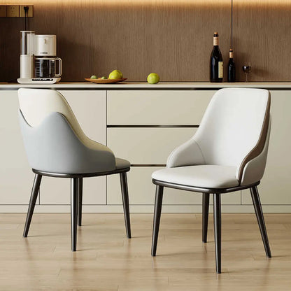 Chaise de salle à manger moderne rembourrée en similicuir pour restaurants