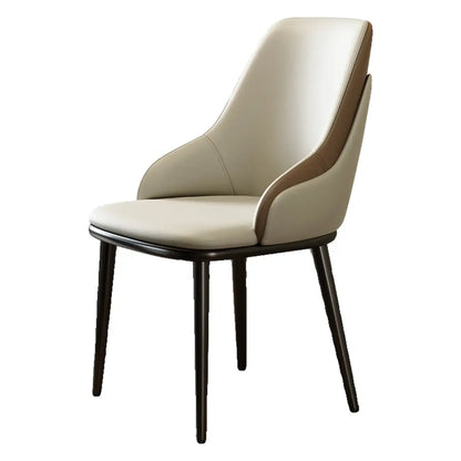 Chaise de salle à manger moderne rembourrée en similicuir pour restaurants