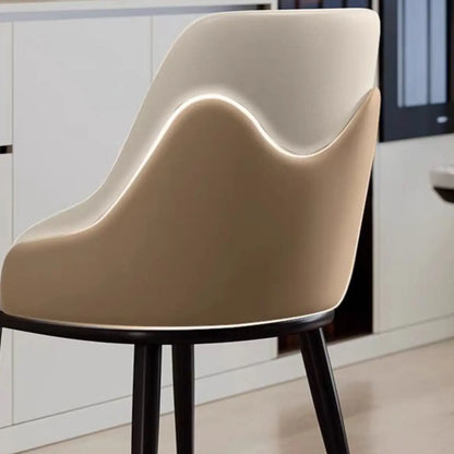 Chaise de salle à manger moderne rembourrée en similicuir pour restaurants
