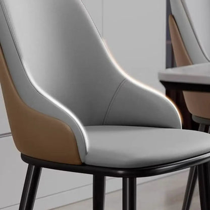 Chaise de salle à manger moderne rembourrée en similicuir pour restaurants
