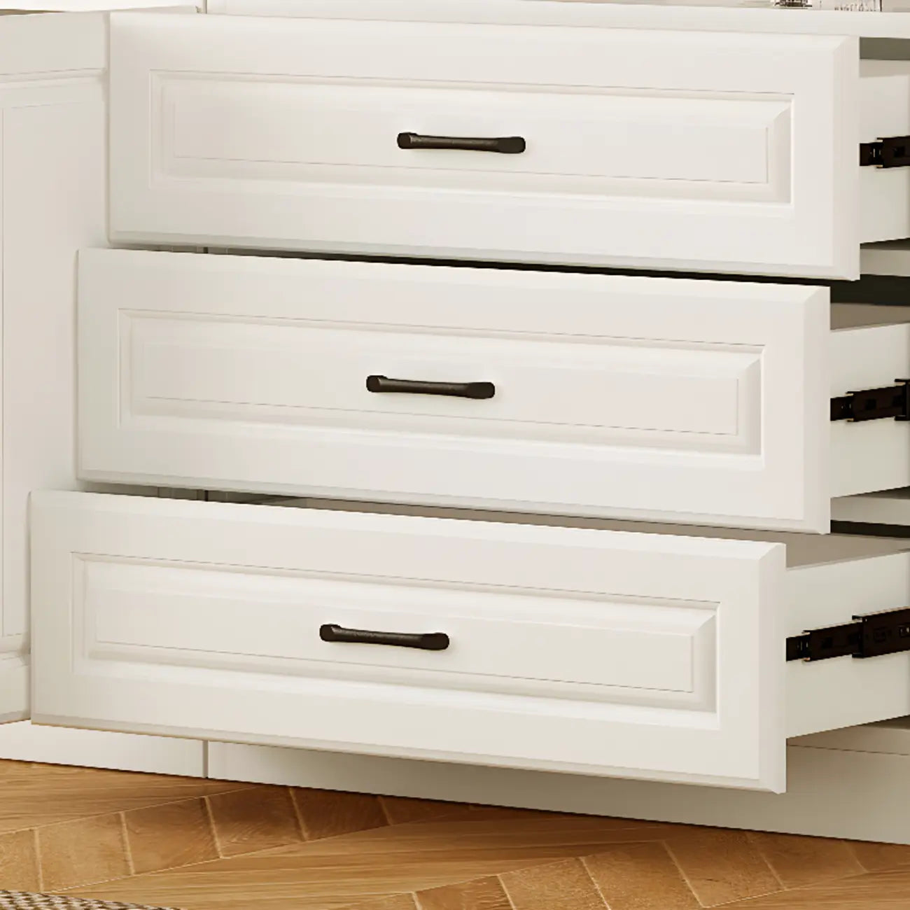 Bibliothèque verticale classique en bois blanc avec armoire