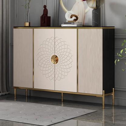 Meuble à chaussures autoportant élégant avec étagères réglables