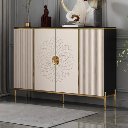 Meuble à chaussures autoportant élégant avec étagères réglables