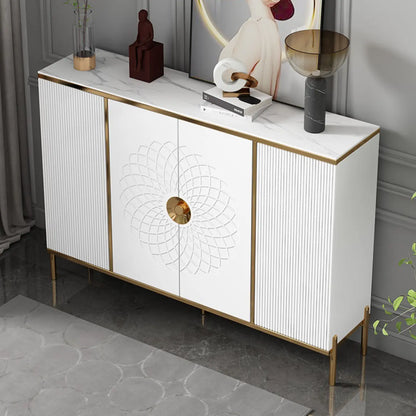 Meuble à chaussures autoportant élégant avec étagères réglables