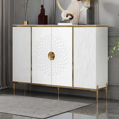 Meuble à chaussures autoportant élégant avec étagères réglables