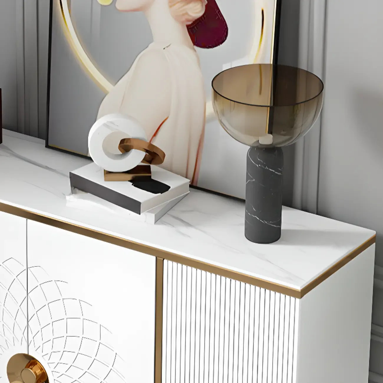 Meuble à chaussures autoportant élégant avec étagères réglables