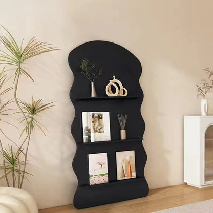 Bibliothèque décorative en bois brun à 3 étagères