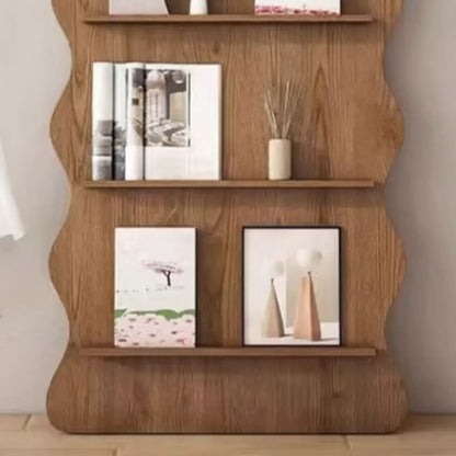 Bibliothèque décorative en bois brun à 3 étagères