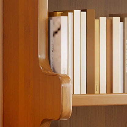 Bibliothèque moderne en bois brun, style échelle, pour le rangement de bureau