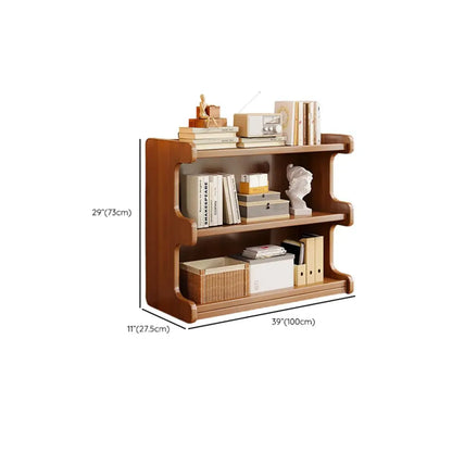 Bibliothèque moderne en bois brun, style échelle, pour le rangement de bureau