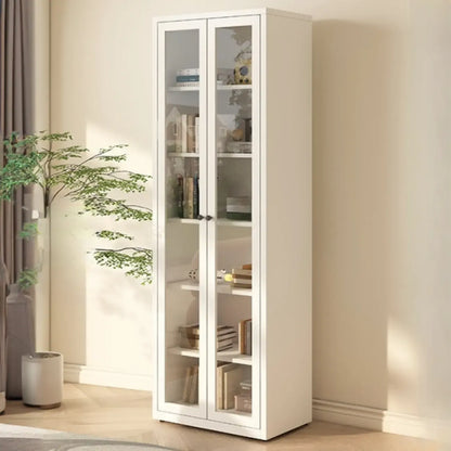 Vitrine haute à 6 niveaux avec portes vitrées