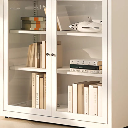 Vitrine haute à 6 niveaux avec portes vitrées