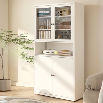 Vitrine haute à 6 niveaux avec portes vitrées