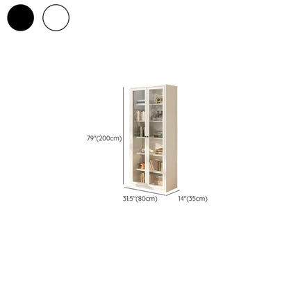 Vitrine haute à 6 niveaux avec portes vitrées