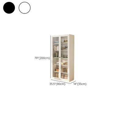 Vitrine haute à 6 niveaux avec portes vitrées