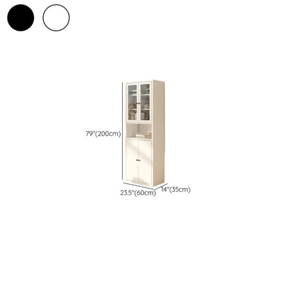 Vitrine haute à 6 niveaux avec portes vitrées