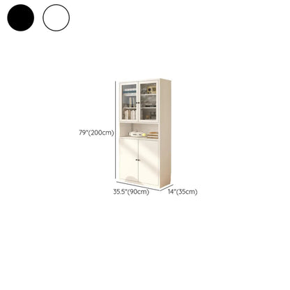 Vitrine haute à 6 niveaux avec portes vitrées