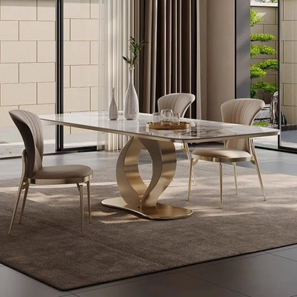 Chaises de salle à manger modernes et luxueuses, revêtues de cuir