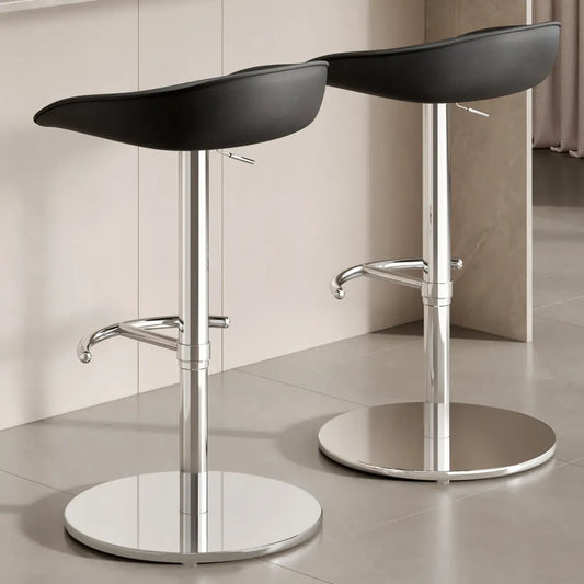Tabourets de bar en cuir sur pied, style industriel moderne