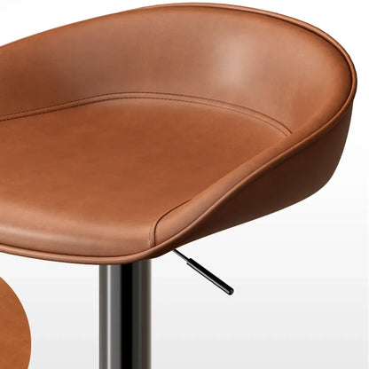 Tabourets de bar en cuir sur pied, style industriel moderne