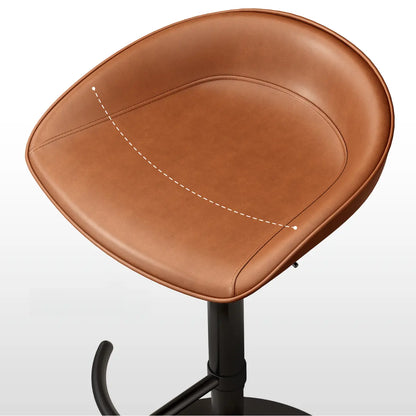 Tabourets de bar en cuir sur pied, style industriel moderne