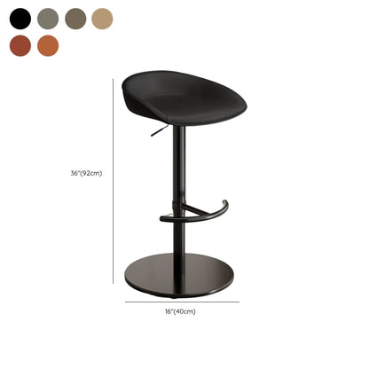 Tabourets de bar en cuir sur pied, style industriel moderne