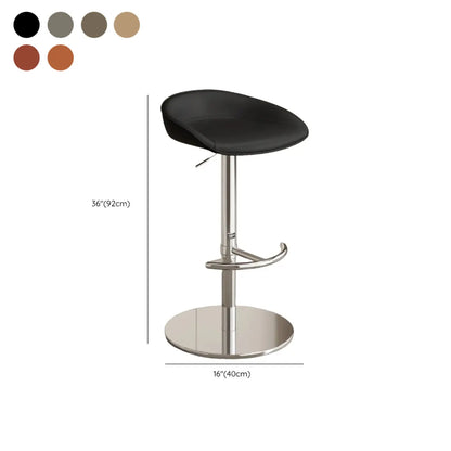 Tabourets de bar en cuir sur pied, style industriel moderne
