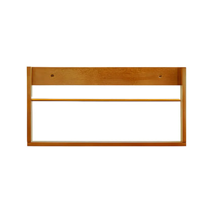 Bibliothèque flottante horizontale en bois de cerisier à dos ouvert