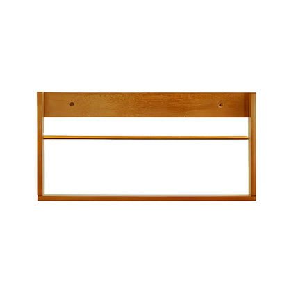 Bibliothèque flottante horizontale en bois de cerisier à dos ouvert