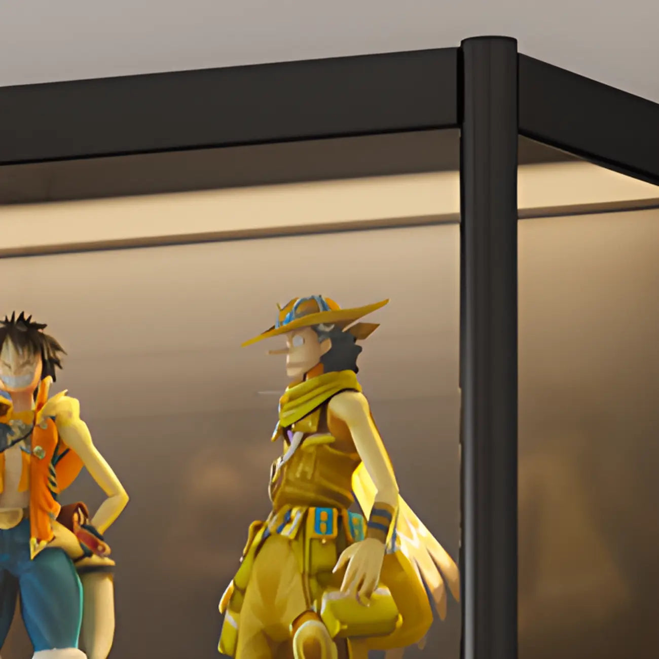 Étagère réglable en métal noir pour vitrine