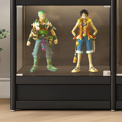 Étagère réglable en métal noir pour vitrine