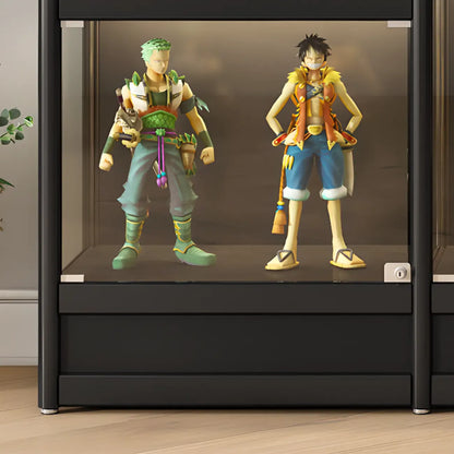 Étagère réglable en métal noir pour vitrine