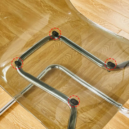 Chaise de salle à manger moderne sans accoudoirs en plastique et acrylique