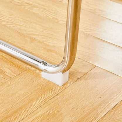 Chaise de salle à manger moderne sans accoudoirs en plastique et acrylique