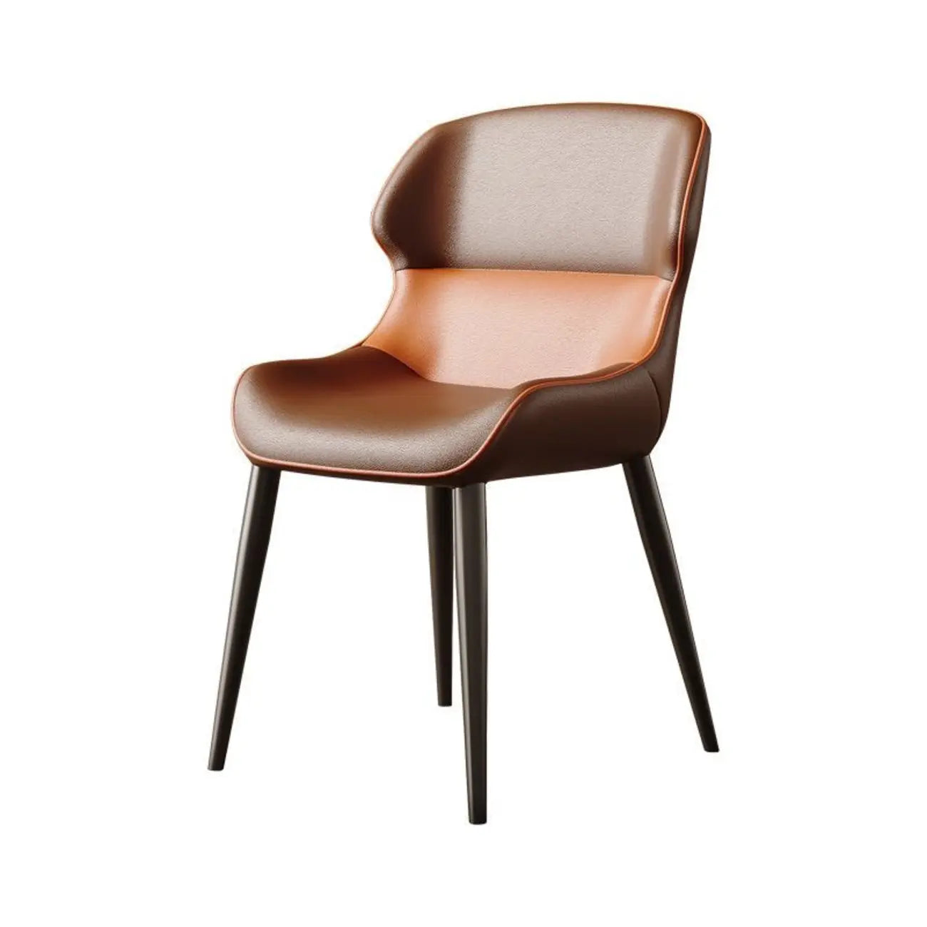 Chaise de salle à manger moderne à dossier haut en similicuir
